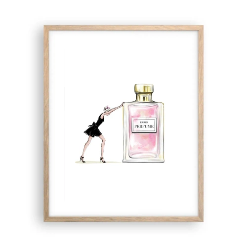 Poster in einem Rahmen aus heller Eiche - Essenz der Weiblichkeit - 40x50 cm