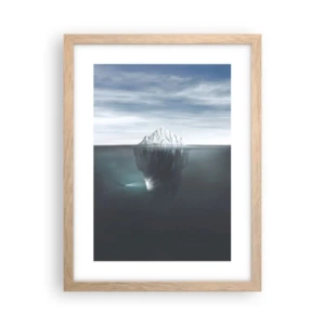 Poster in einem Rahmen aus heller Eiche - Unterwassergeheimnis - 30x40 cm