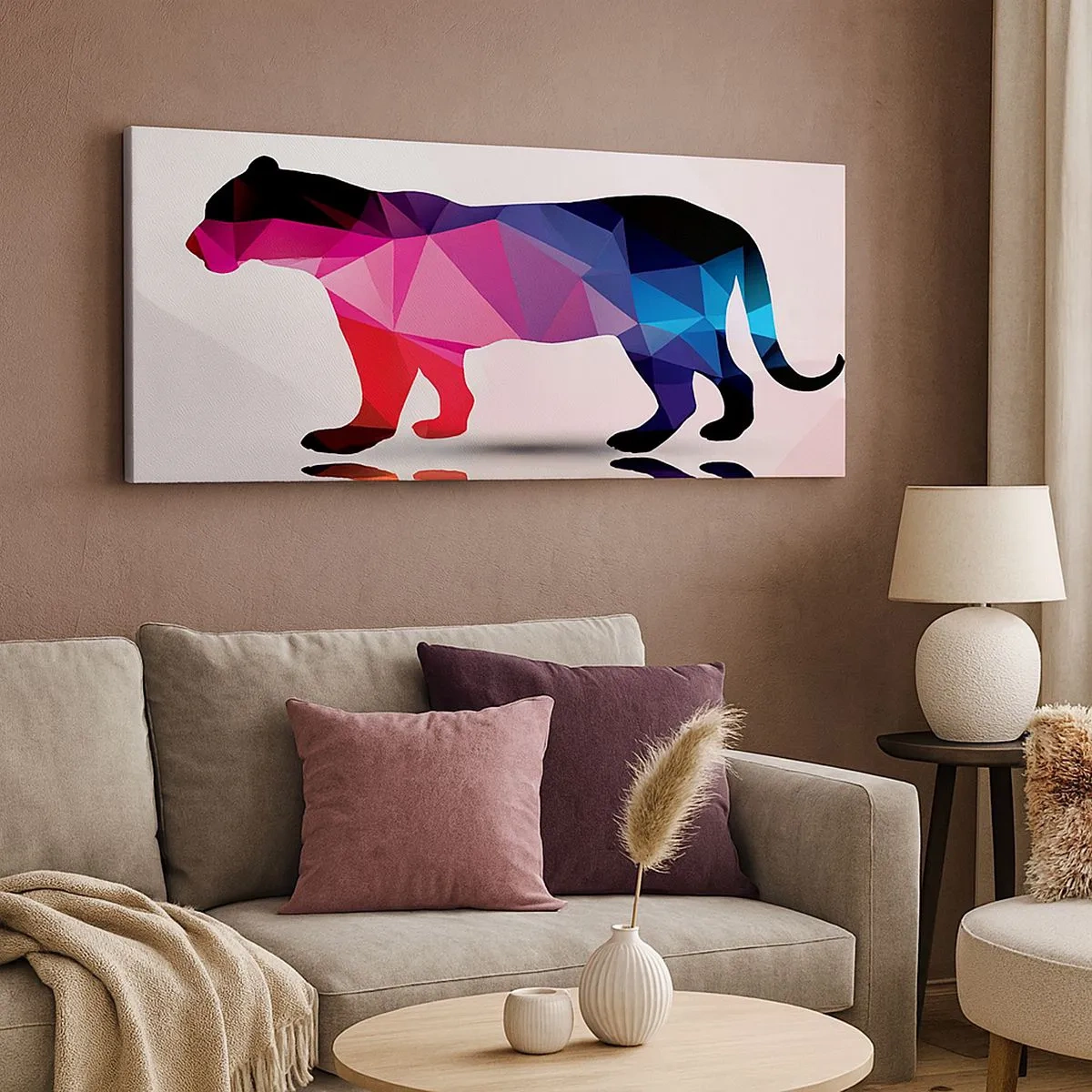 Bild auf Leinwand - Leinwandbild - Diment Panther - 100x40 cm