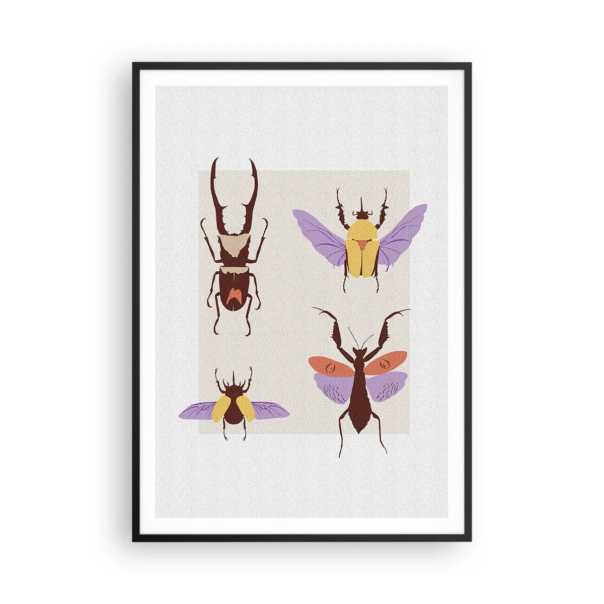 Poster in einem schwarzem Rahmen - Insektenwelt - 70x100 cm