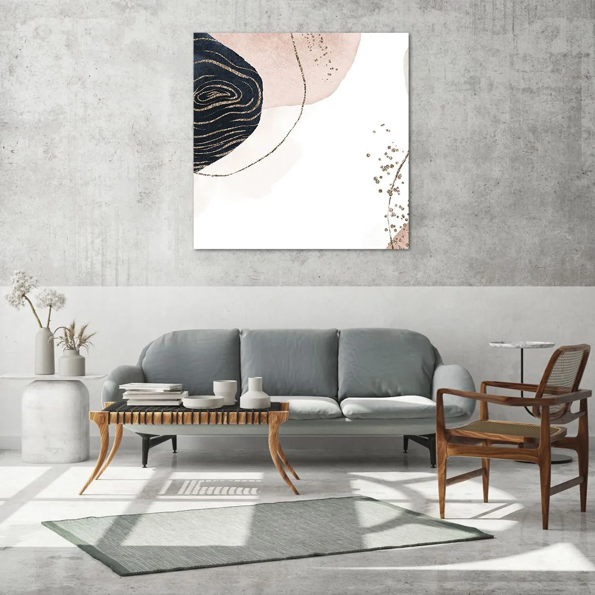 Glasbild - Bild auf glas - Alles fließt - 60x60 cm