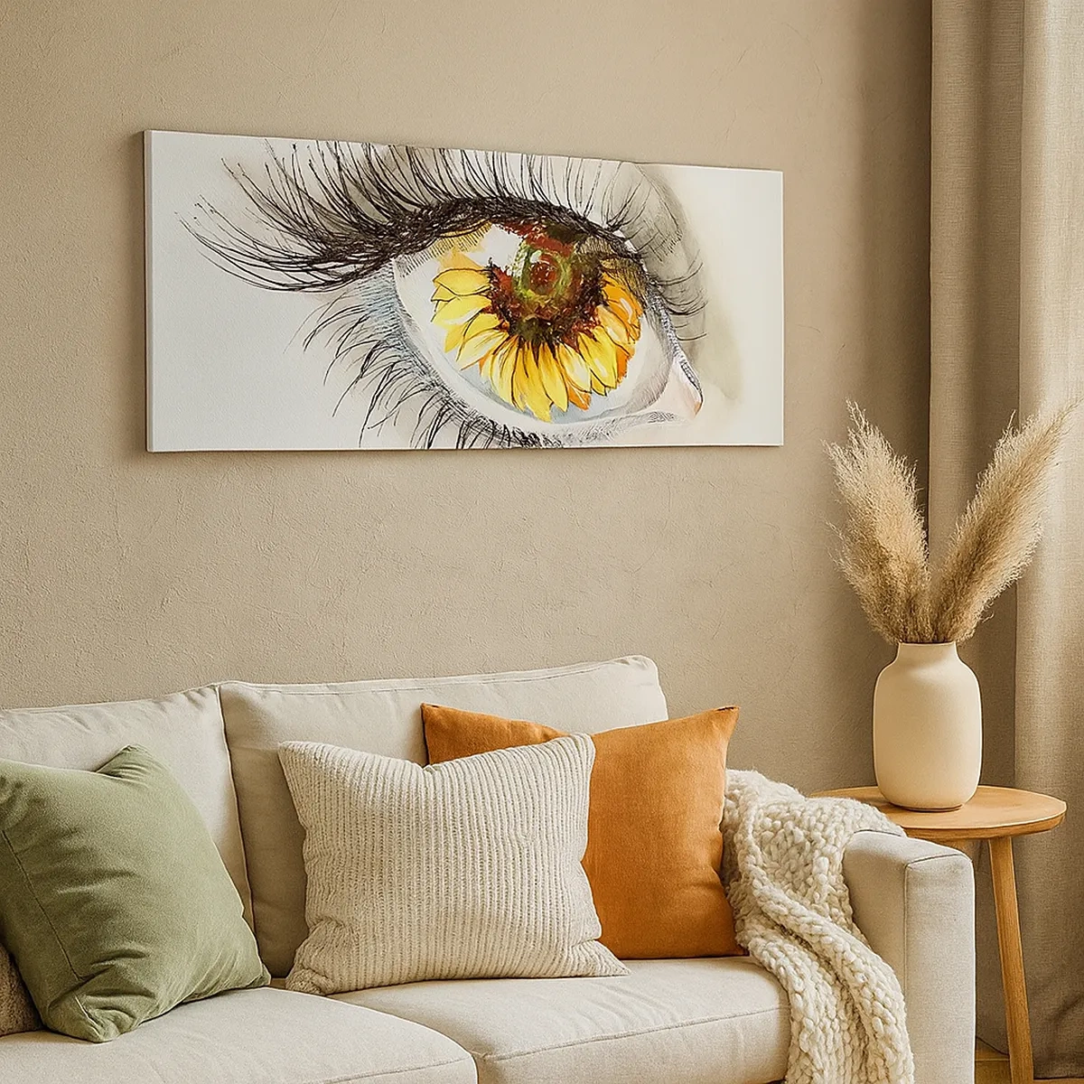 Bild auf Leinwand - Leinwandbild - Ein Look so heiß wie der Sommer - 30x30 cm