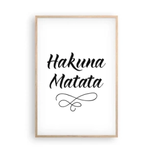 Poster in einem Rahmen aus heller Eiche - Bester Ratschlag - 61x91 cm