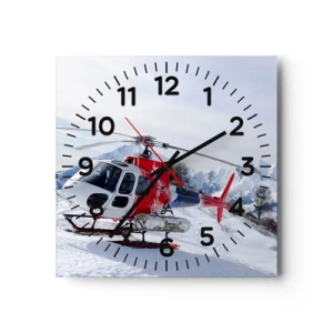 Wanduhr - Glasuhr - Immer bereit - 30x30 cm