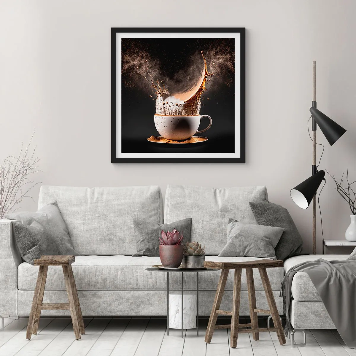 Poster in einem schwarzem Rahmen - Geschmacksexplosion - 30x30 cm