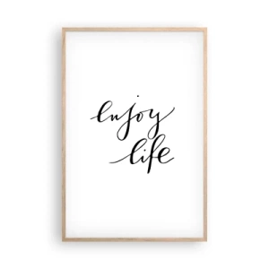 Poster in einem Rahmen aus heller Eiche - Nichts hinzufügen… - 61x91 cm