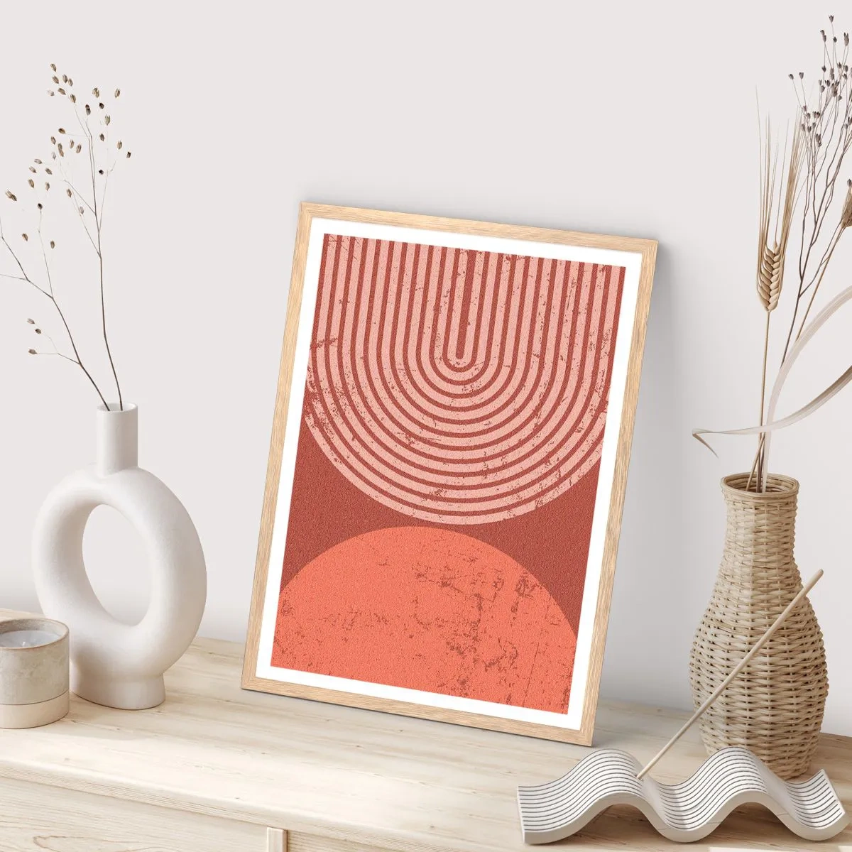 Poster in einem Rahmen aus heller Eiche - Enge Beziehung - 61x91 cm