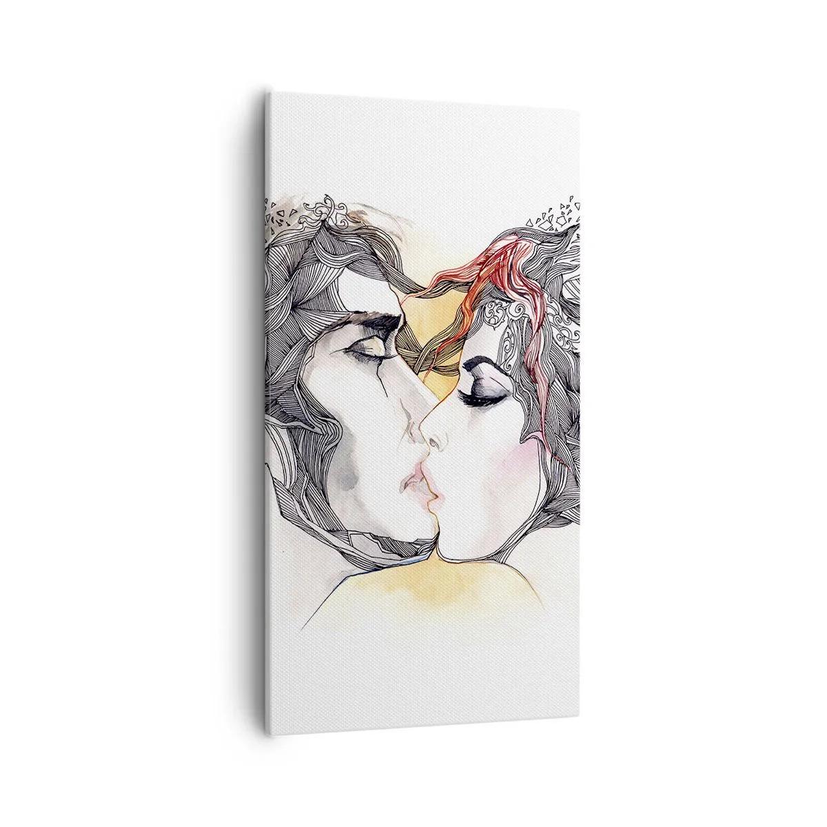 Bild auf Leinwand - Leinwandbild - Die Welt existiert nicht - 55x100 cm