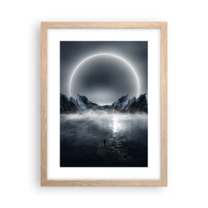 Poster in einem Rahmen aus heller Eiche - Ende der Geschichte - 30x40 cm