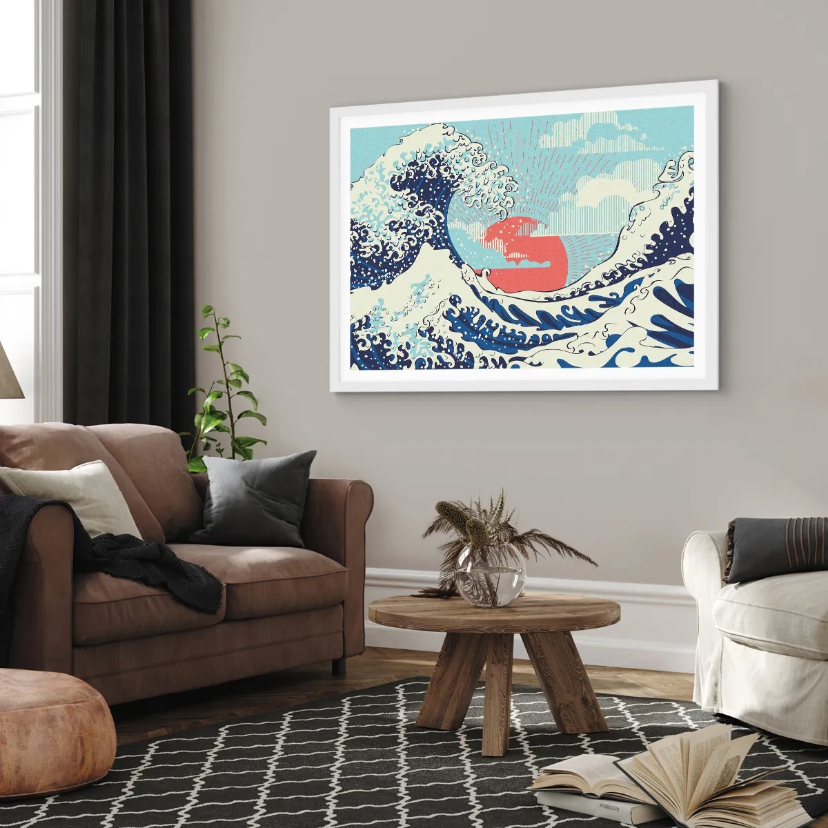 Poster in einem weißen Rahmen - Von japanischer Inspiration - 40x30 cm