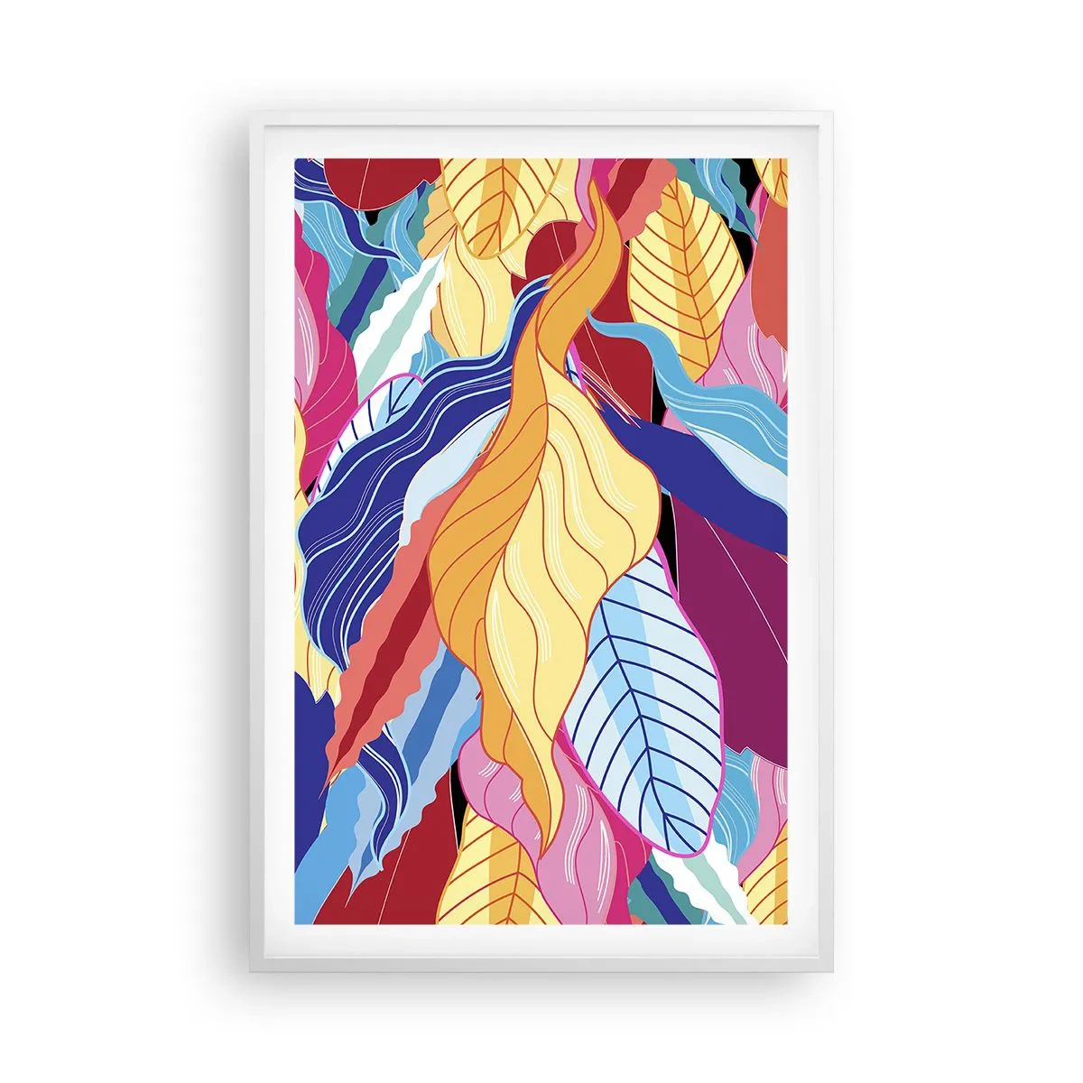 Poster in einem weißen Rahmen - Buntes Durcheinander - 61x91 cm