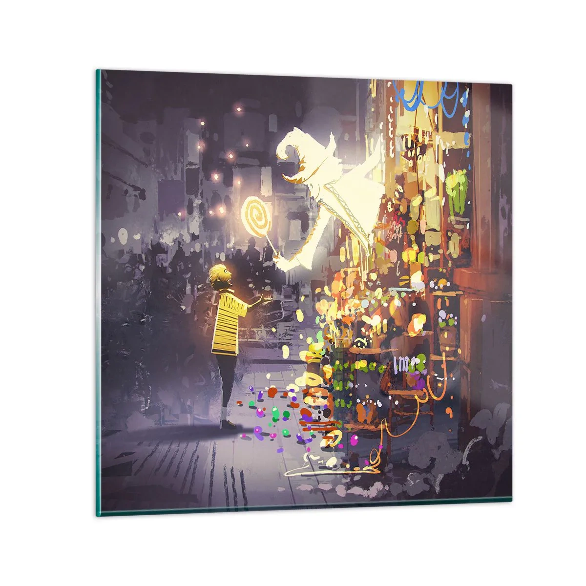 Glasbild - Bild auf glas - Magie ist da - 60x60 cm