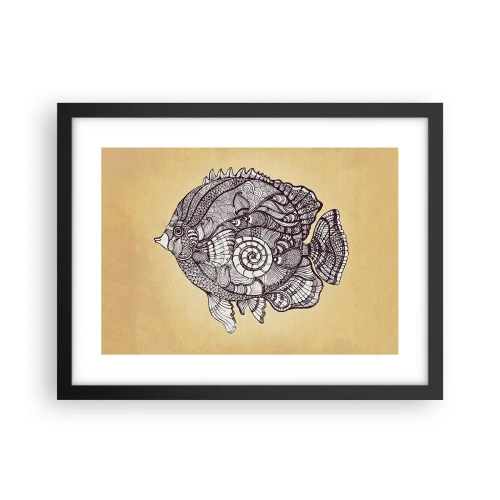 Poster in einem schwarzem Rahmen - Aus dem Ozean der Ornamente - 40x30 cm