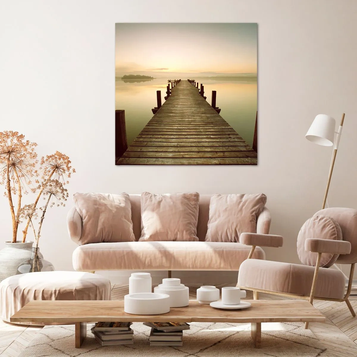 Bild auf Leinwand - Leinwandbild - Tagesanbruch, Morgendämmerung, Licht - 30x30 cm