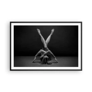 Poster in einem schwarzem Rahmen - Die Geometrie der Nacktheit - 91x61 cm