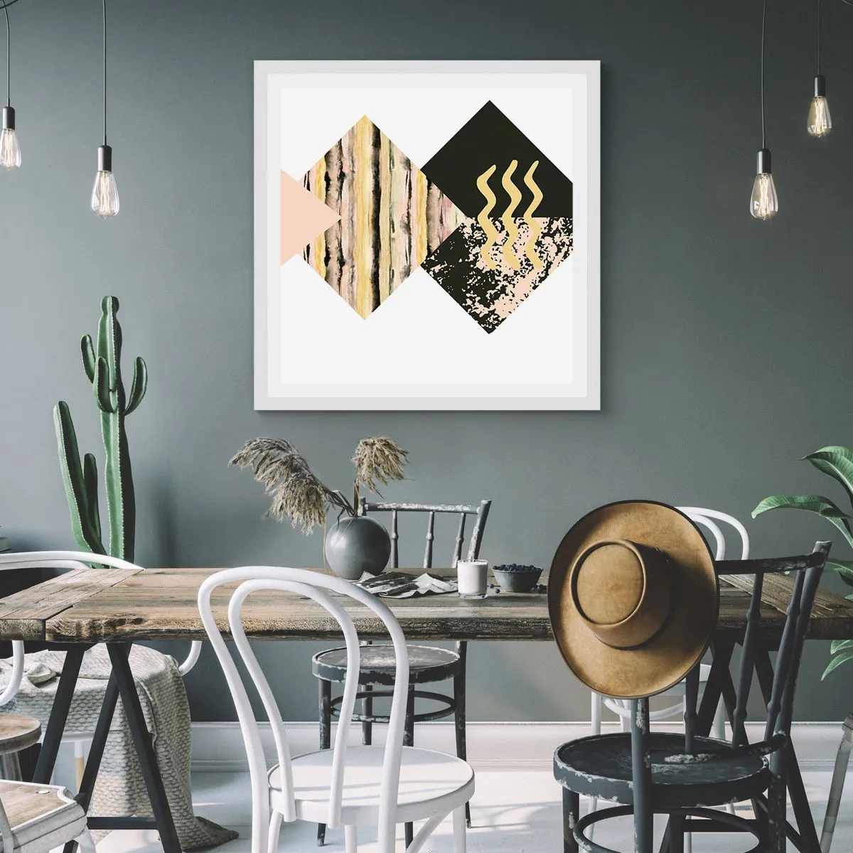 Poster in einem weißen Rahmen - Es ist nicht so einfach - 40x40 cm