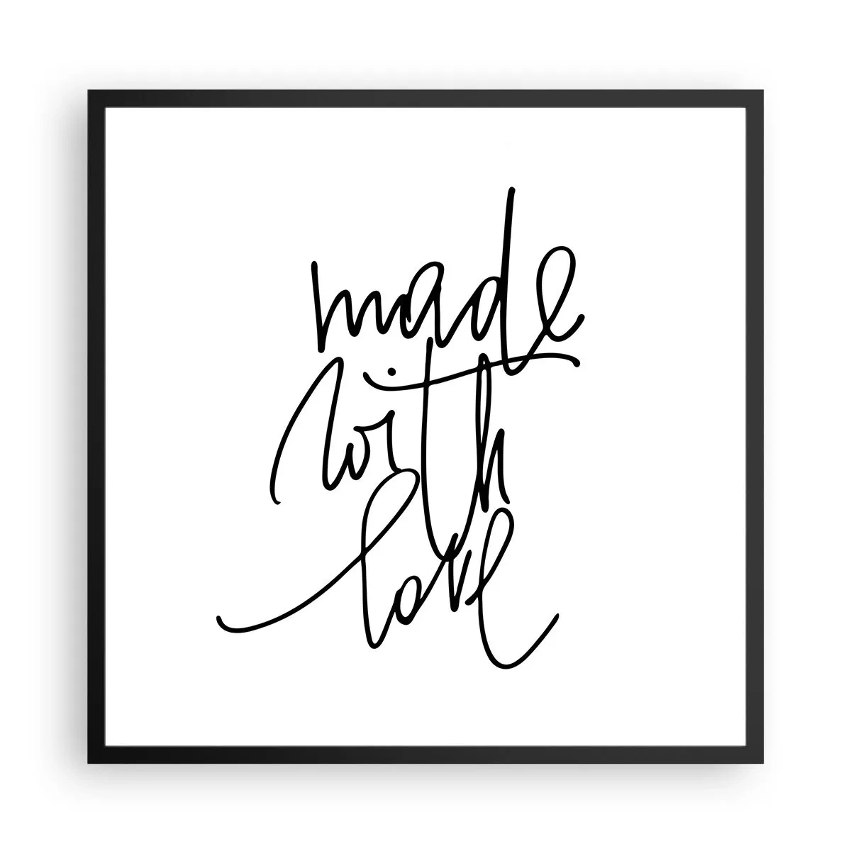 Poster in einem schwarzem Rahmen - Die beste Marke - 60x60 cm