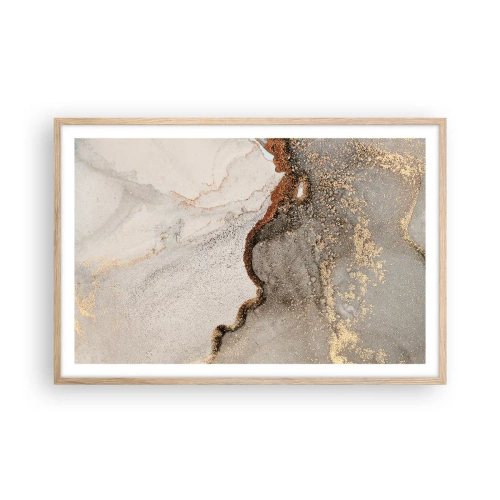 Poster in einem Rahmen aus heller Eiche - An der Grenze der Farben - 91x61 cm