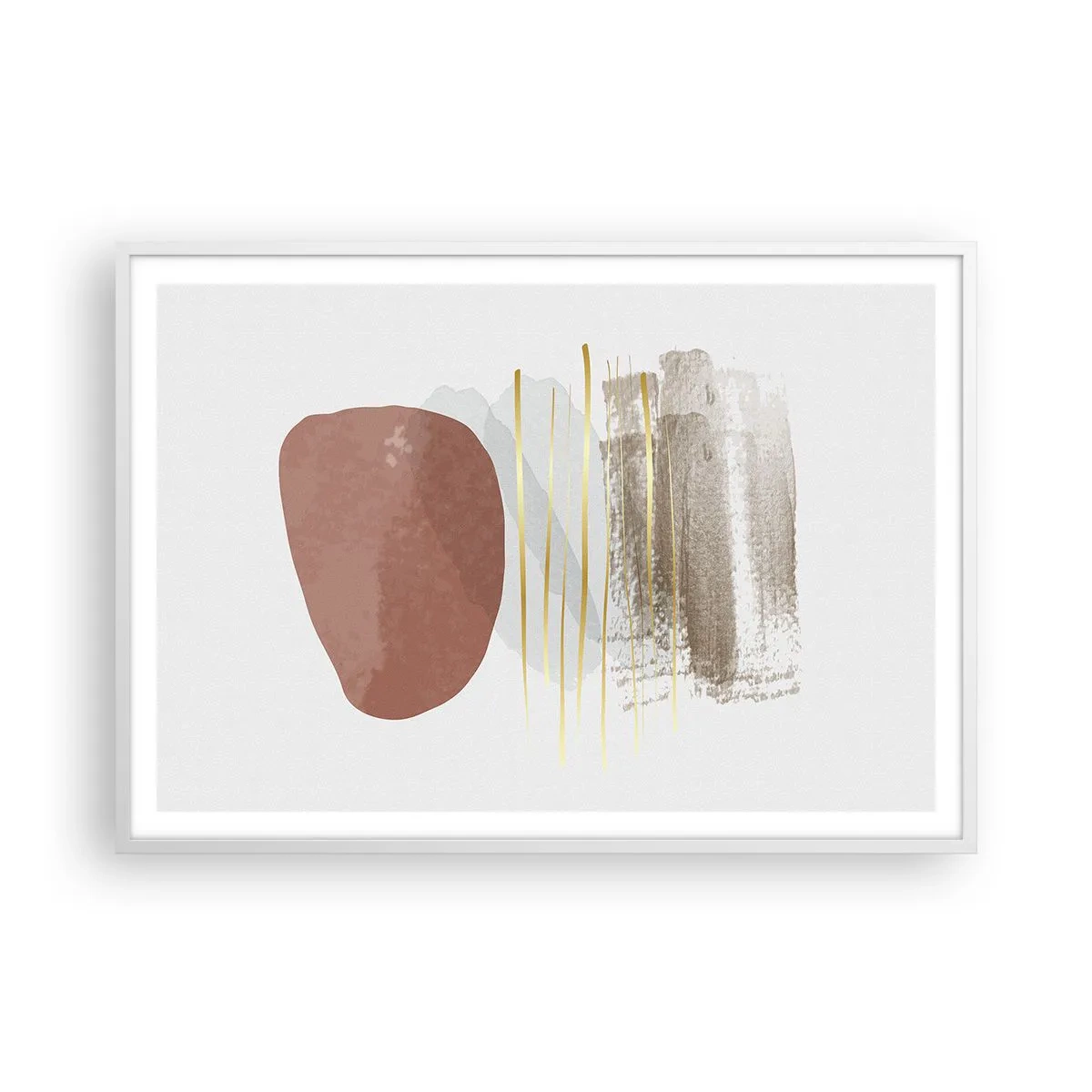 Poster in einem weißen Rahmen - Abstrakte Kolonnade - 100x70 cm