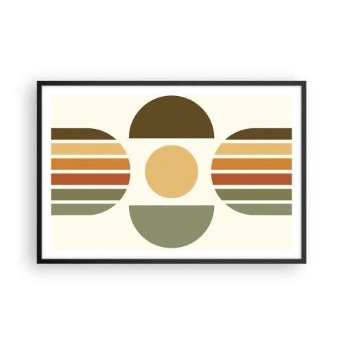 Poster in einem schwarzem Rahmen - In Erdtönen - 91x61 cm