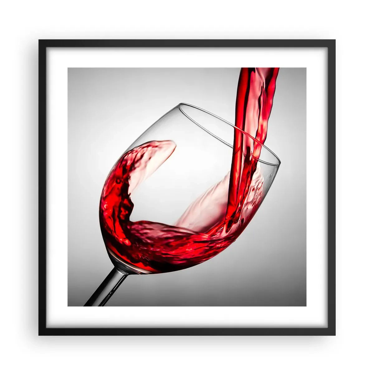 Poster in einem schwarzem Rahmen - Farbe – Bewegung – Klang - 50x50 cm