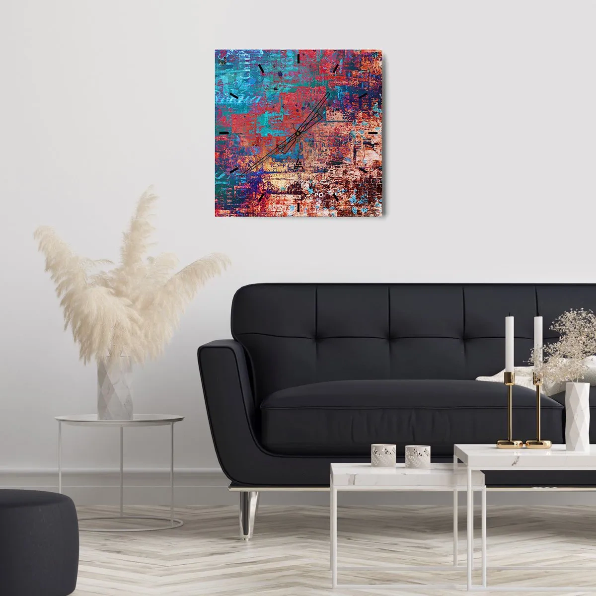 Wanduhr - Glasuhr - Erinnerung und Vergessen - 30x30 cm