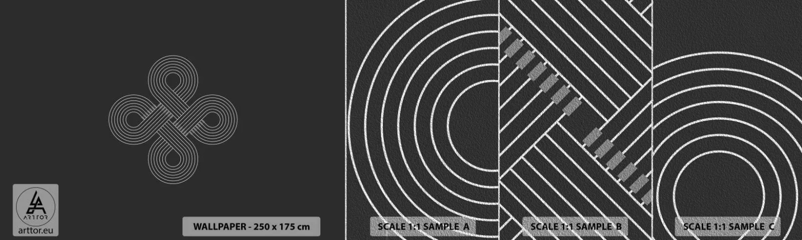 Fototapeten Muster Premium Sand - Im keltischen Geist - Abstraktion, Stück, Minimalismus - 100x30 cm