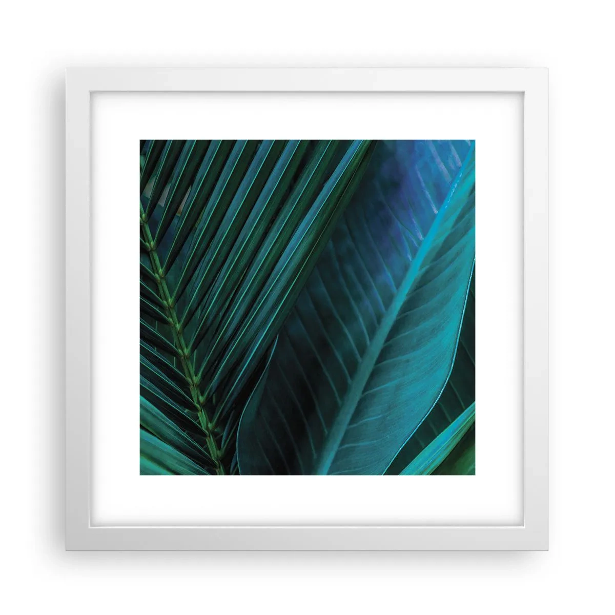 Poster in einem weißen Rahmen - Die Anatomie des Grüns - 30x30 cm