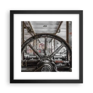 Poster in einem schwarzem Rahmen - Das geheime Leben der Fabrik - 30x30 cm