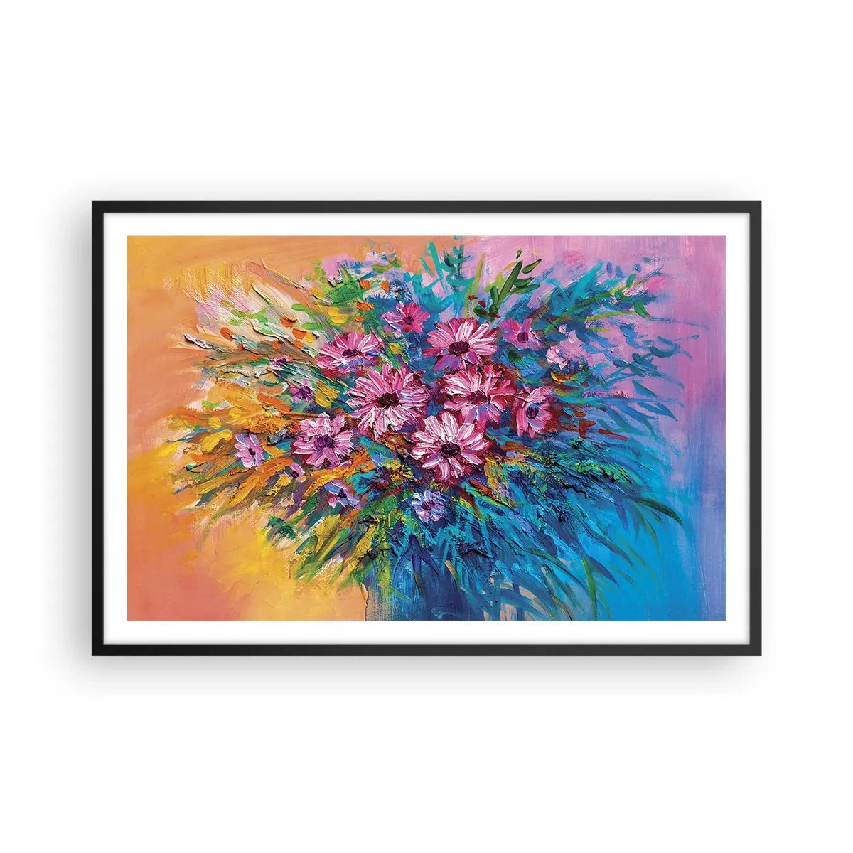 Poster in einem schwarzem Rahmen - Lebensenergie - 91x61 cm