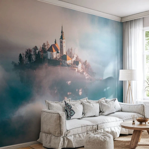 Fototapete Premium Canvas - Trauminsel - Landschaft, Die Architektur, Kirche - 250x175 cm