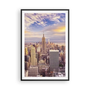 Poster in einem schwarzem Rahmen - Nur nach den Wolken greifen - 61x91 cm