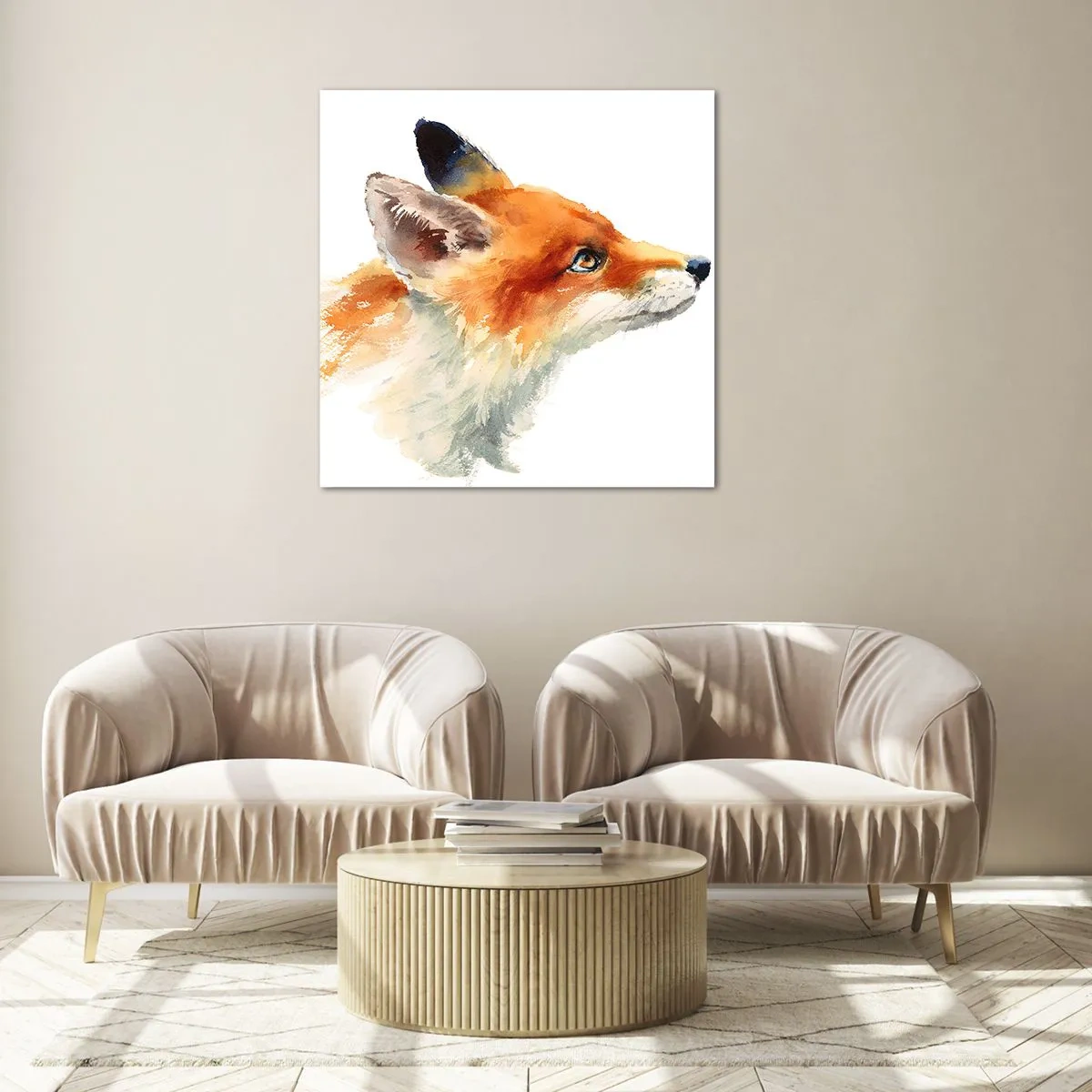 Glasbild - Bild auf glas - Man kann nie vorsichtig genug sein - 70x70 cm