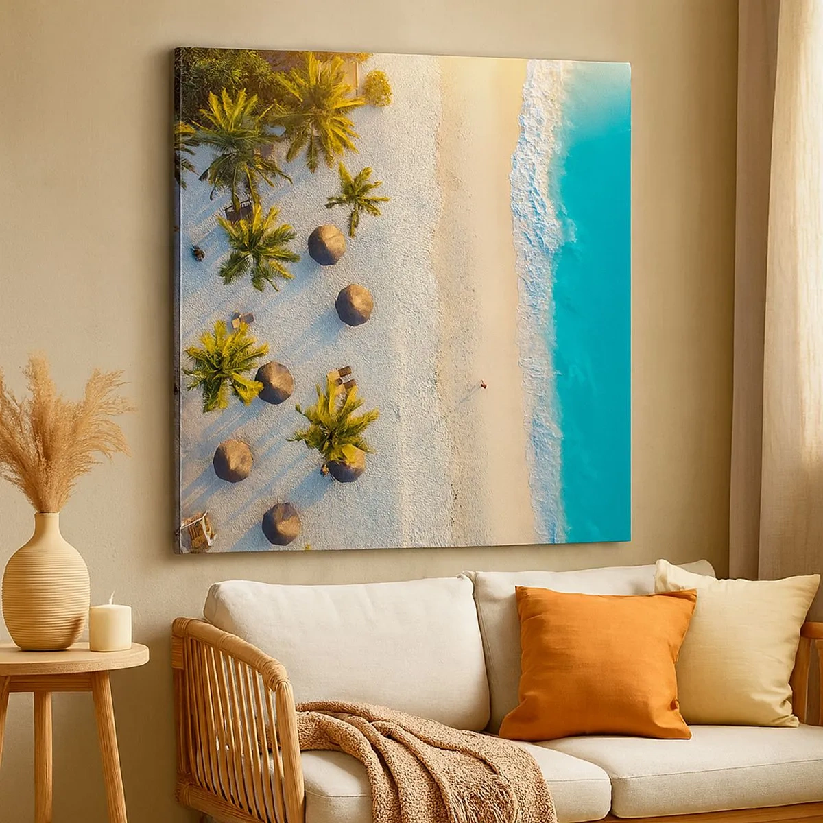 Bild auf Leinwand - Leinwandbild - Willkommen im Paradies - 30x30 cm