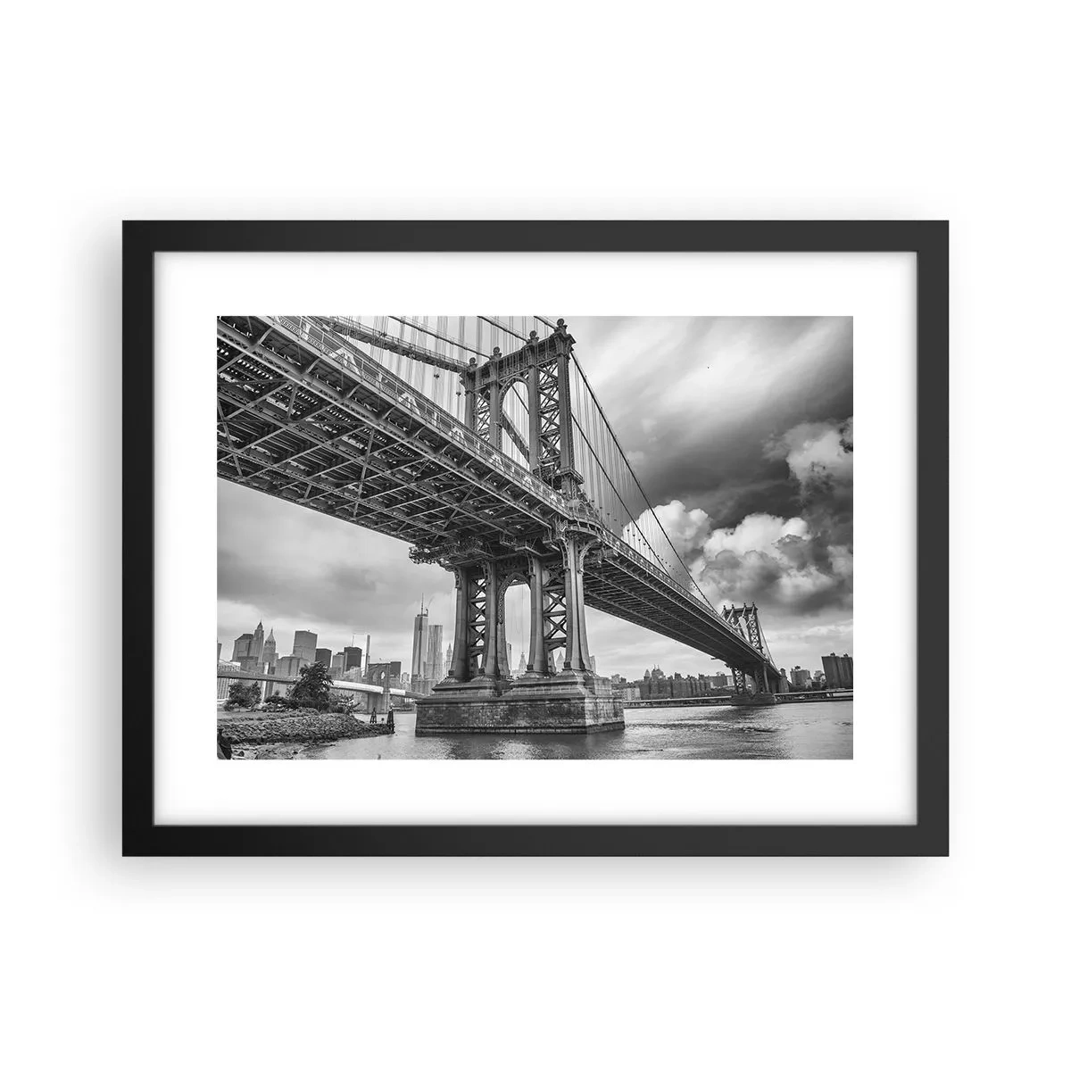 Poster in einem schwarzem Rahmen - Ins Herz der Stadt - 40x30 cm