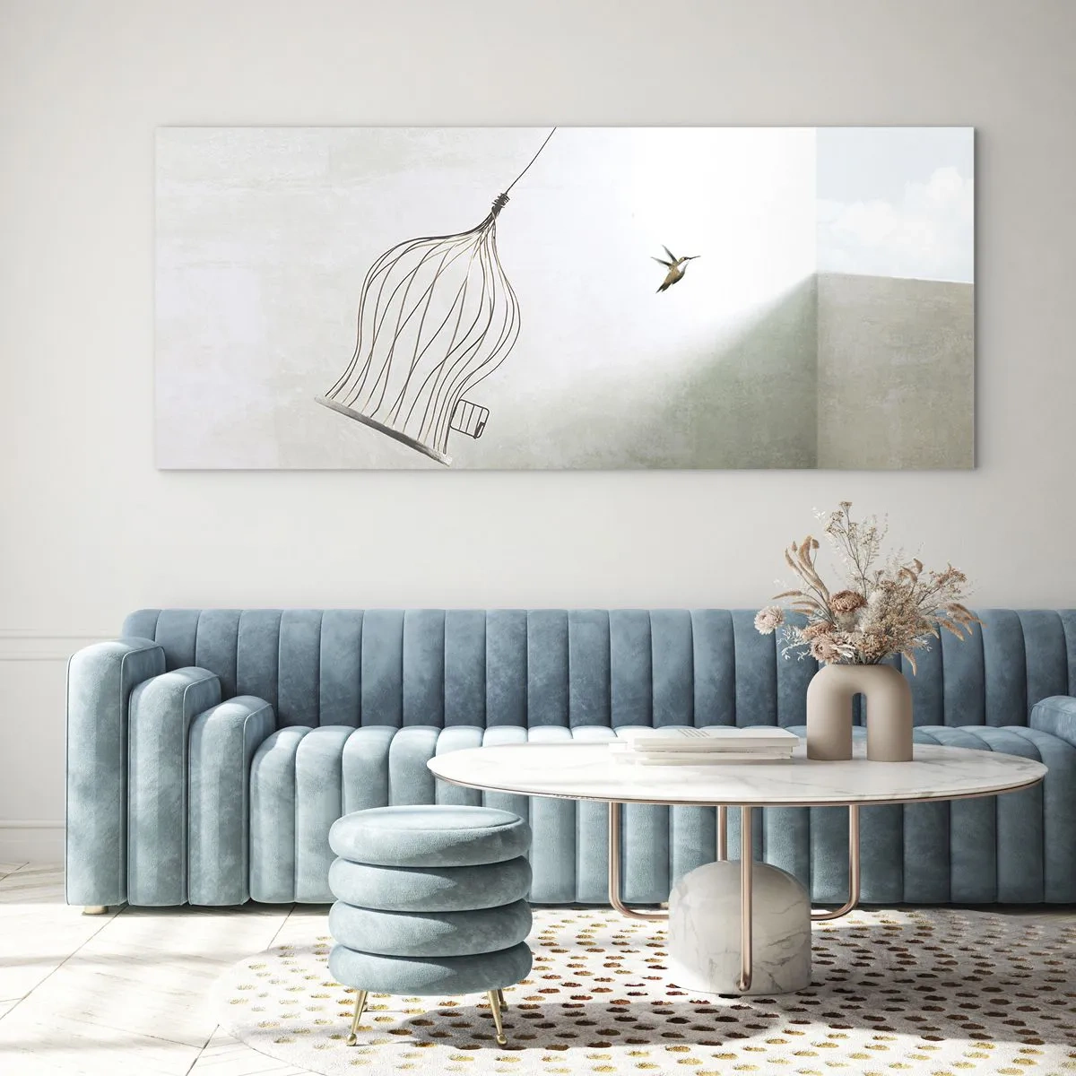 Glasbild - Bild auf glas - In seinem Element - 100x40 cm