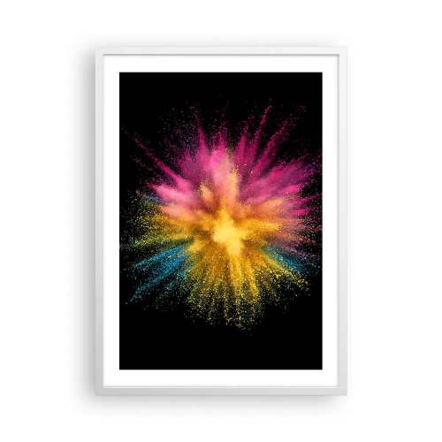 Poster in einem weißen Rahmen - Die Geburt der Farben - 50x70 cm