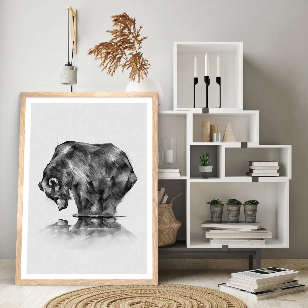 Poster in einem Rahmen aus heller Eiche - Schön, jemanden in der Nähe zu sehen - 30x40 cm