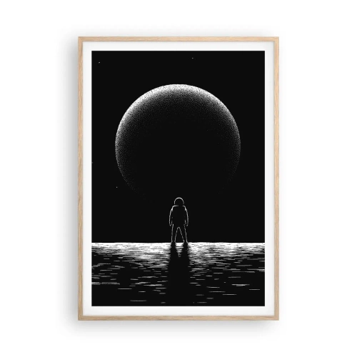 Poster in einem Rahmen aus heller Eiche - Angesicht zu Angesicht - 70x100 cm