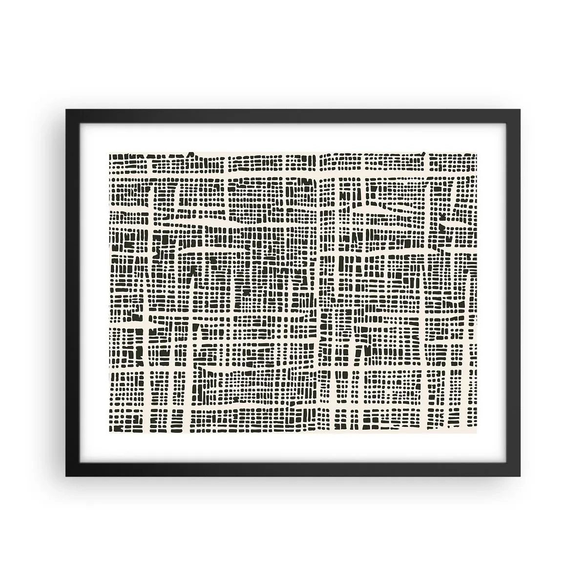 Poster in einem schwarzem Rahmen - Gewebte Komposition - 50x40 cm