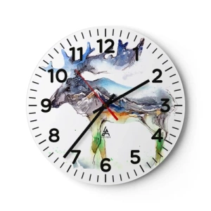 Wanduhr - Glasuhr - Der Held eines Wintermärchens - 40x40 cm
