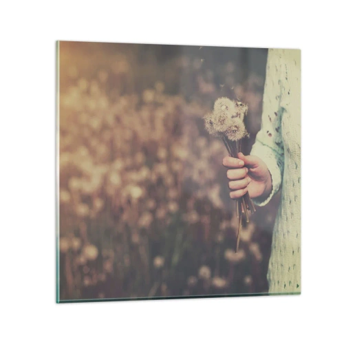 Glasbild - Bild auf glas - Bitte behalte sie - 40x40 cm