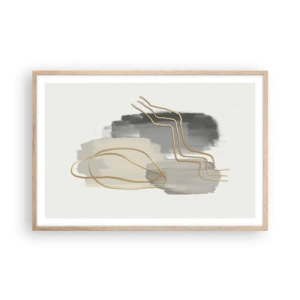 Poster in einem Rahmen aus heller Eiche - Dauer und Bewegung - 91x61 cm