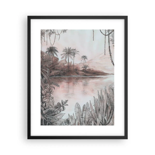 Poster in einem schwarzem Rahmen - Tagebuch eines Entdeckers aus dem 19. Jahrhundert - 40x50 cm