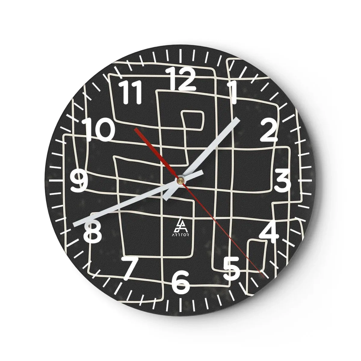 Wanduhr - Glasuhr - Nicht so einfach - 30x30 cm