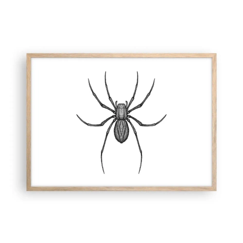 Poster in einem Rahmen aus heller Eiche - Beunruhigende Präzision - 70x50 cm