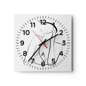 Wanduhr - Glasuhr - Auf der Traumwelle - 40x40 cm