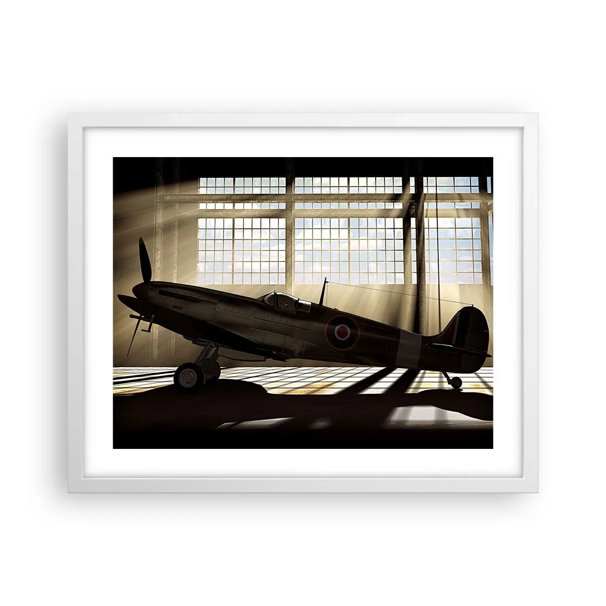 Poster in einem weißen Rahmen - Die Ruhe eines Kriegers - 50x40 cm