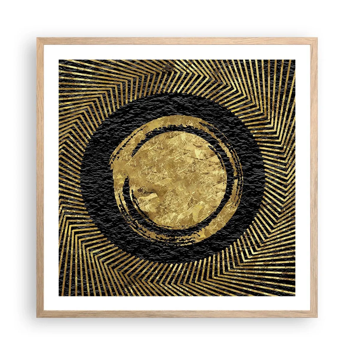 Poster in einem Rahmen aus heller Eiche - Glamour-Komposition - 60x60 cm