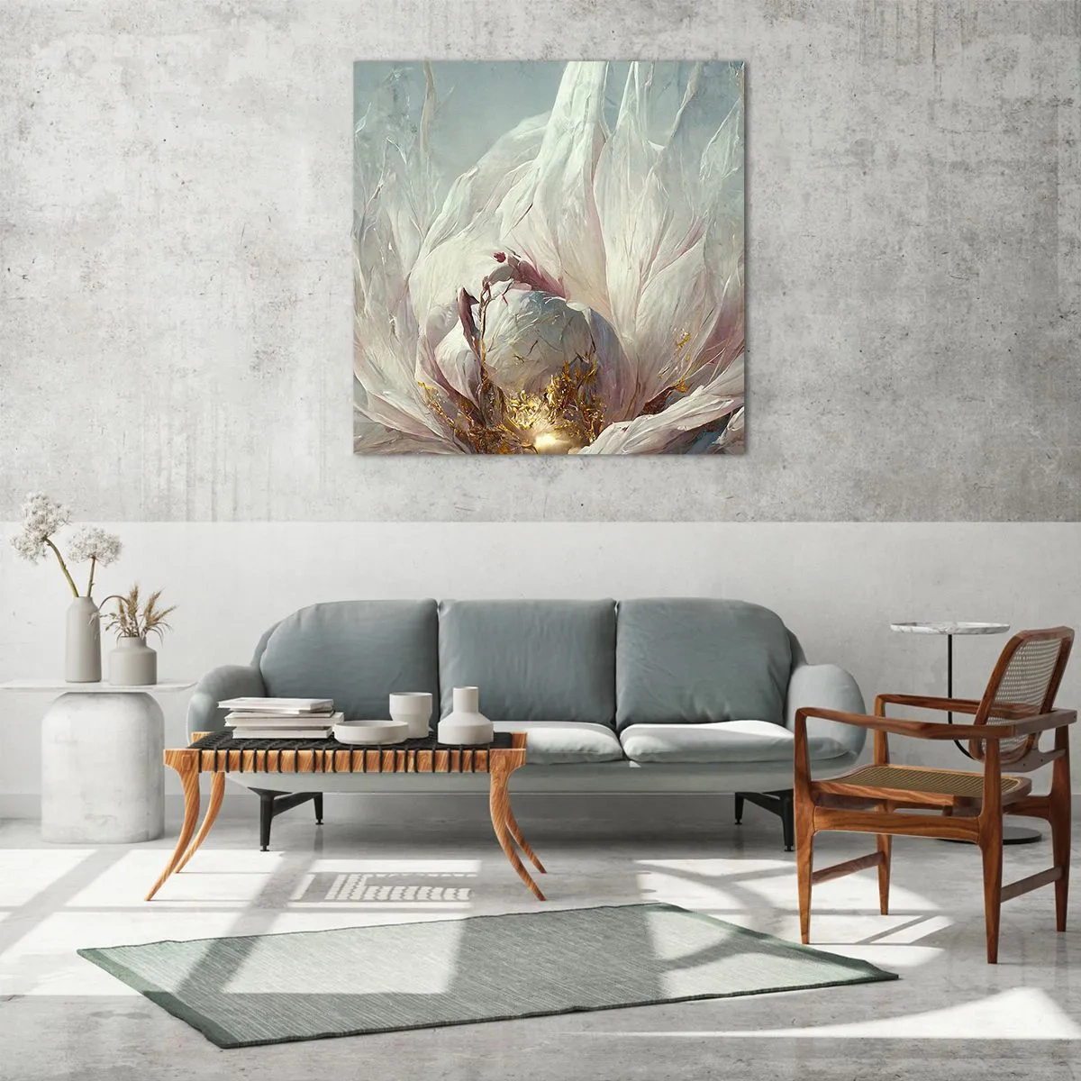 Glasbild - Bild auf glas - Sie blüht alle hundert Jahre einmal - 50x50 cm